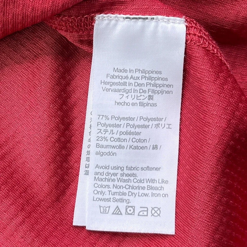 J Crew Sweater Mens XXL Red Performance Waffle Half Zip Pullover Golf Active